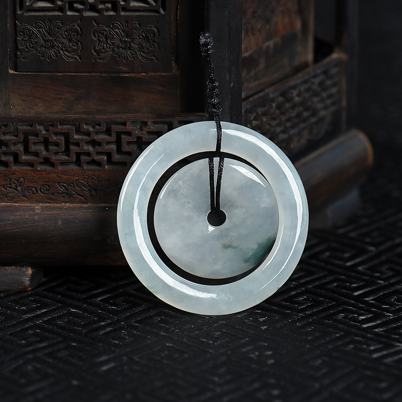 翡翠平安扣吊坠-红掌柜