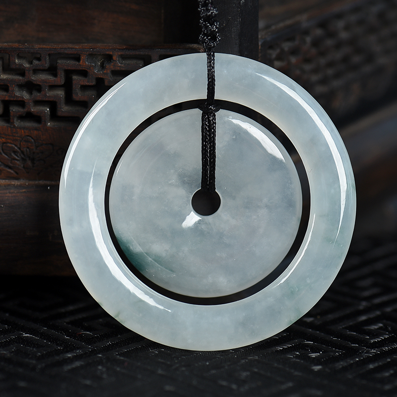 糯冰种翡翠平安扣-红掌柜