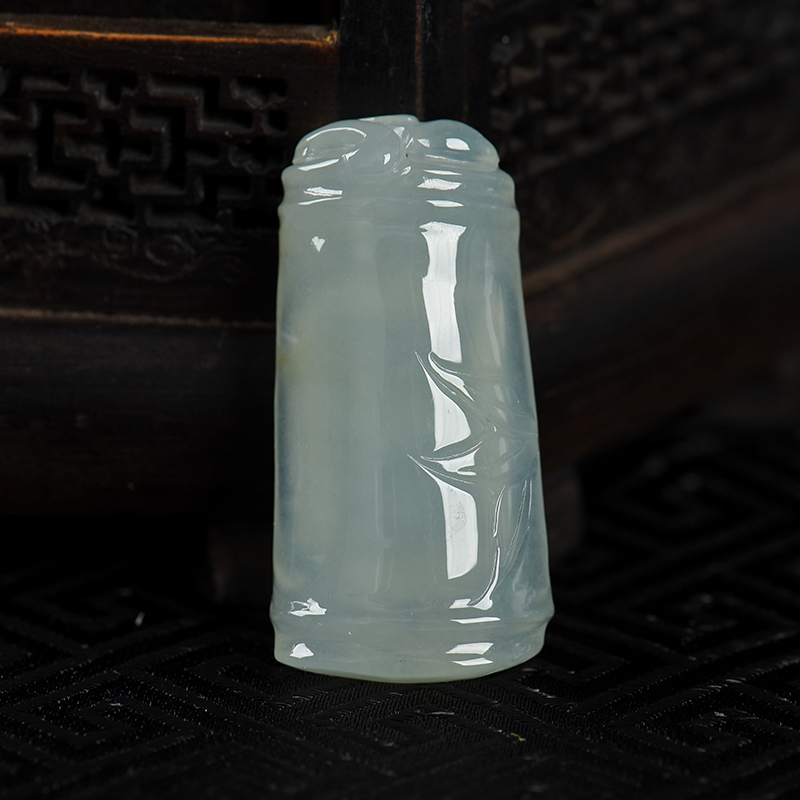 缅甸翡翠节节高升吊坠-红掌柜