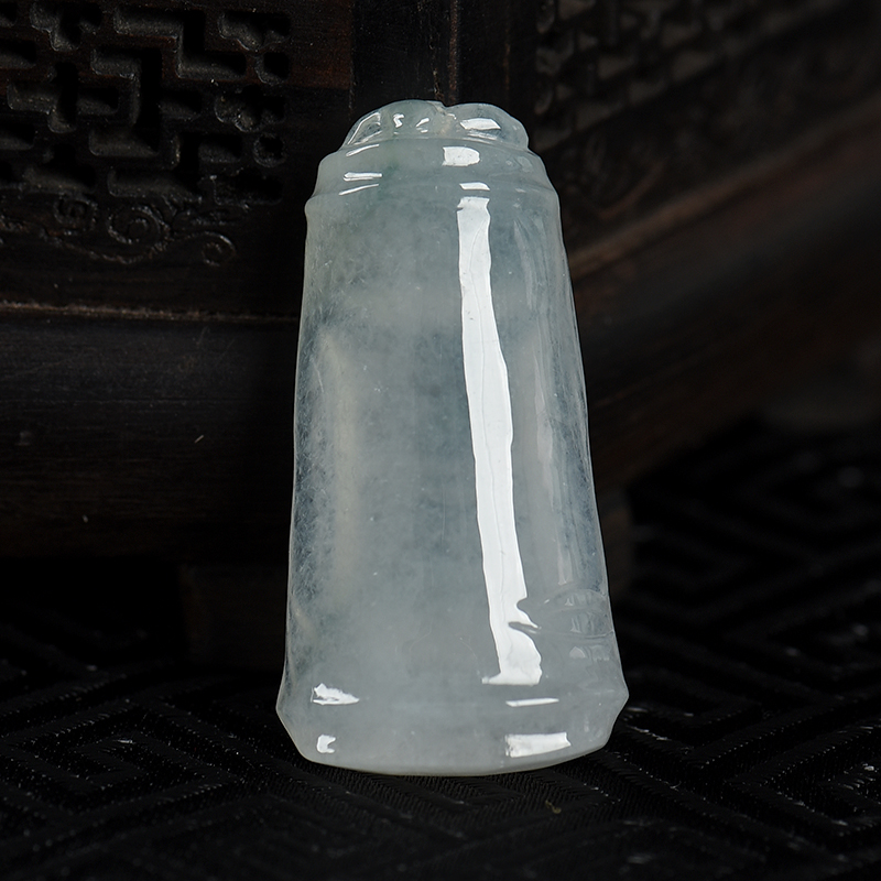 缅甸翡翠节节高升吊坠-红掌柜