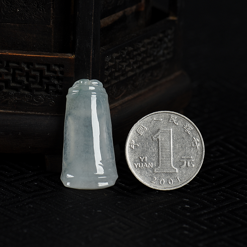 糯种翡翠节节高升挂坠-红掌柜