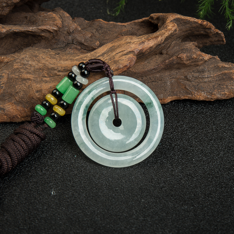 翡翠平安扣吊坠-红掌柜