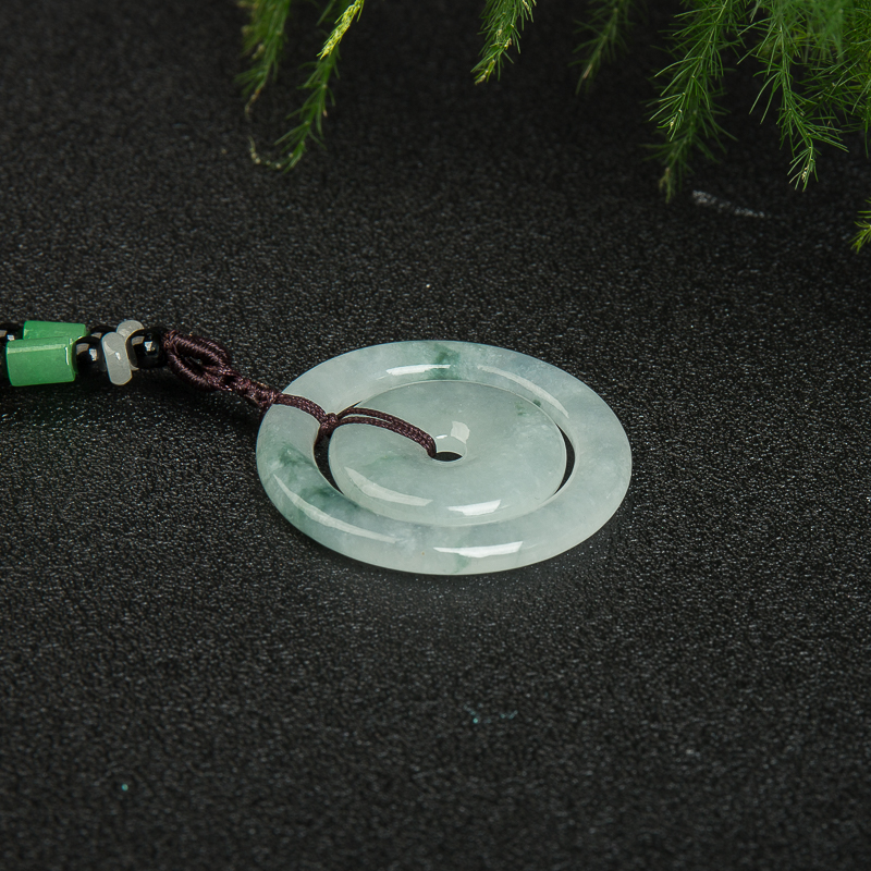 天然翡翠平安扣吊坠-红掌柜