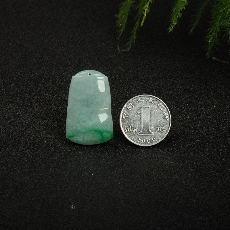 缅甸翡翠竹节吊坠-红掌柜