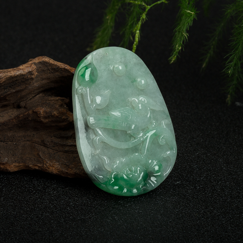 飘翠翡翠吉祥吊坠-红掌柜