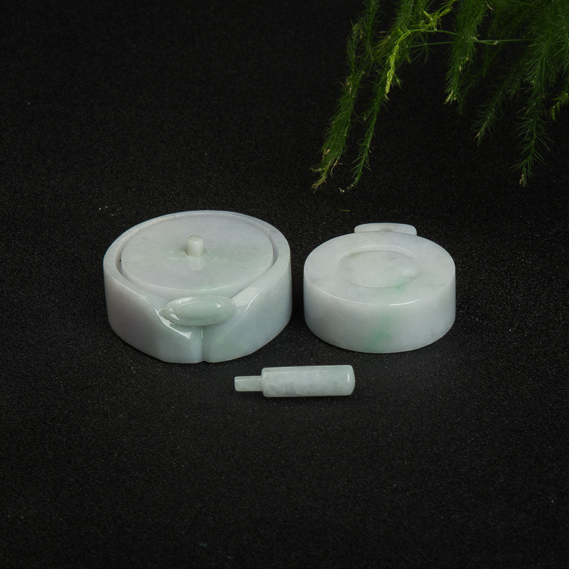 天然翡翠时来运转摆件-红掌柜