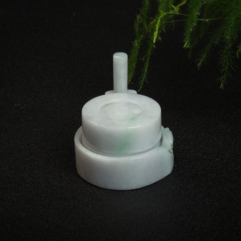 缅甸翡翠时来运转摆件-红掌柜