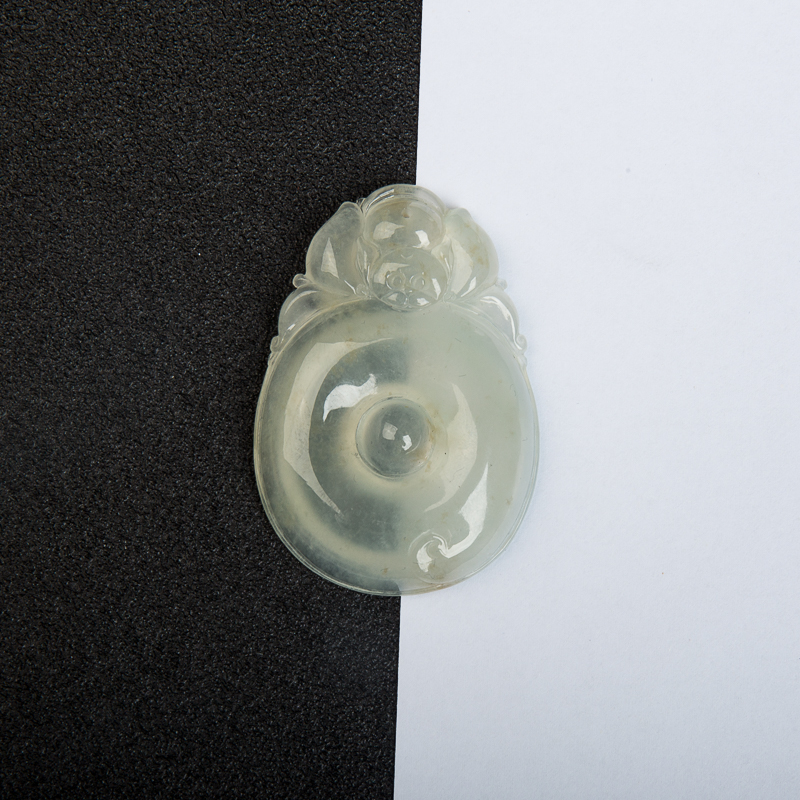 缅甸糯冰种翡翠福贝吊坠-红掌柜