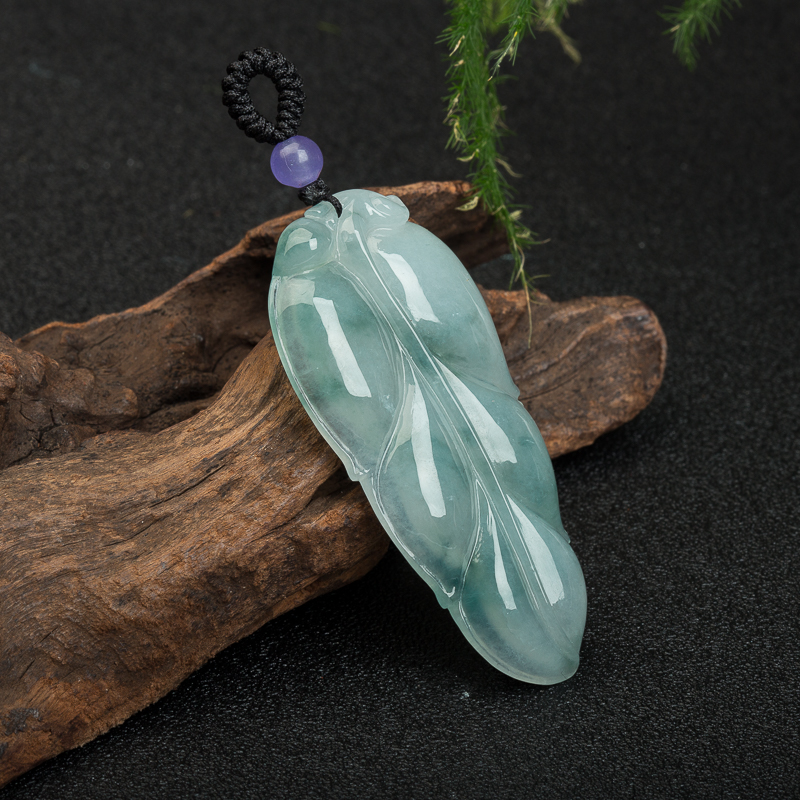 飘花翡翠金枝玉叶吊坠-红掌柜