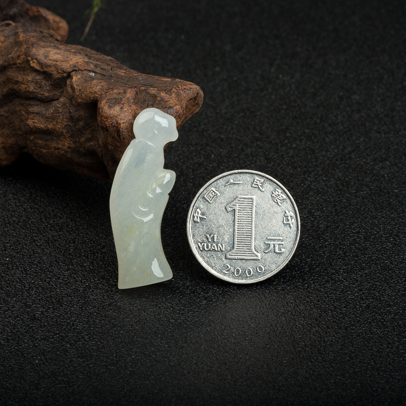 糯种翡翠吊坠-红掌柜