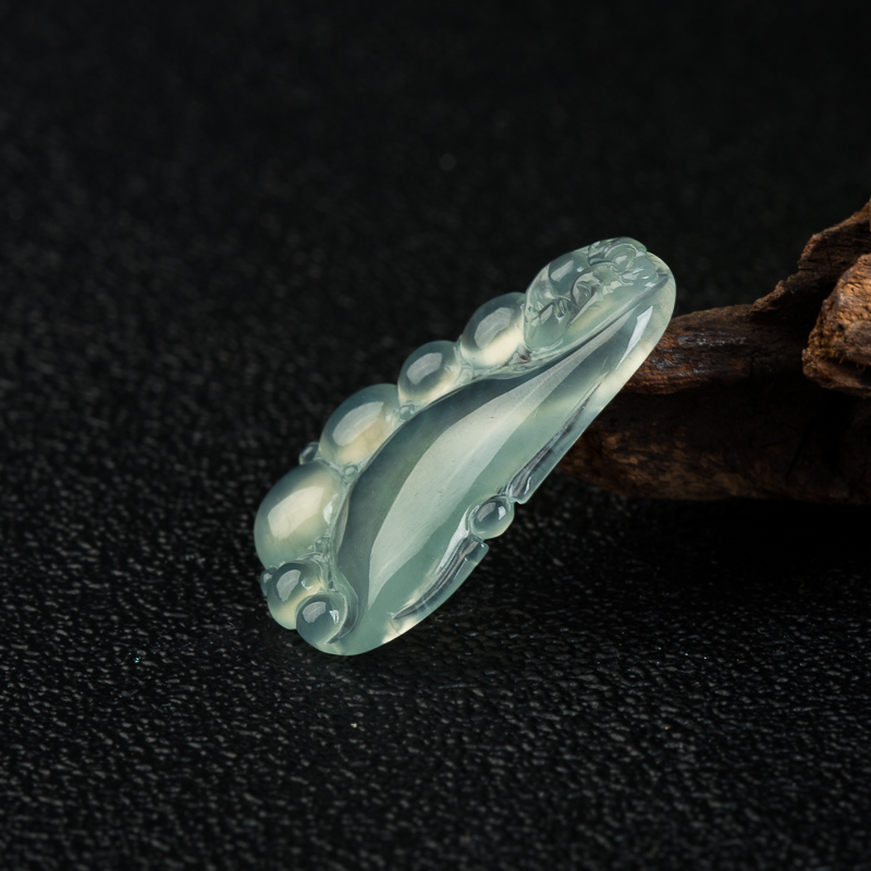 天然缅甸冰种翡翠福如东海吊坠-红掌柜