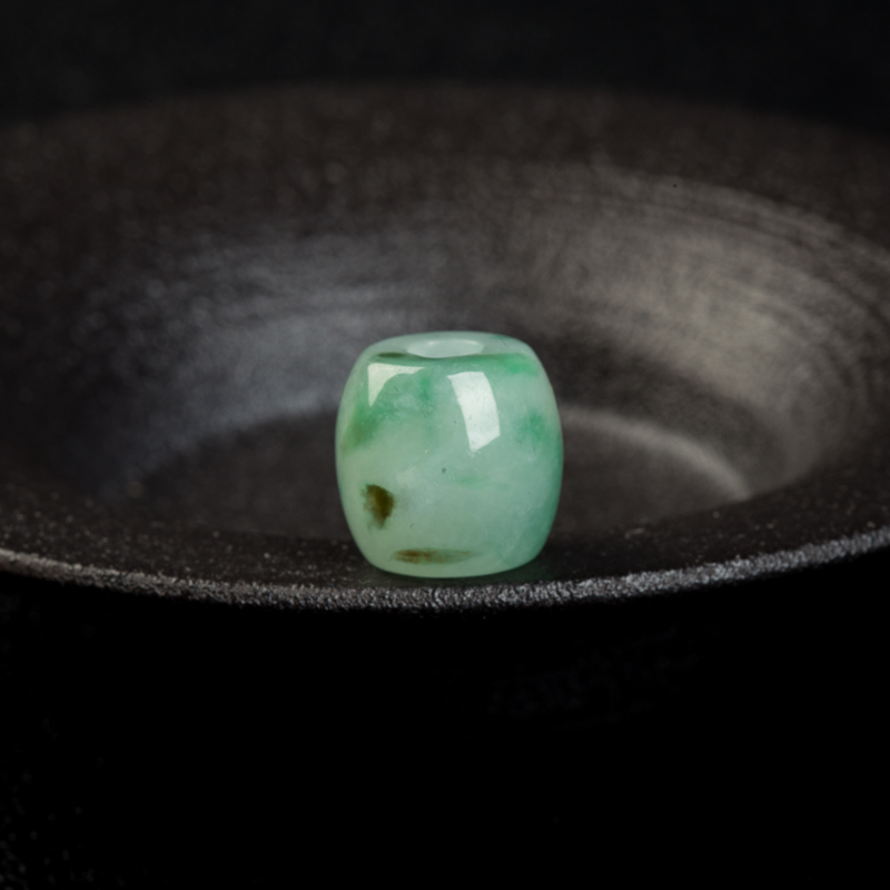 天然缅甸飘花翡翠路路通吊坠-红掌柜