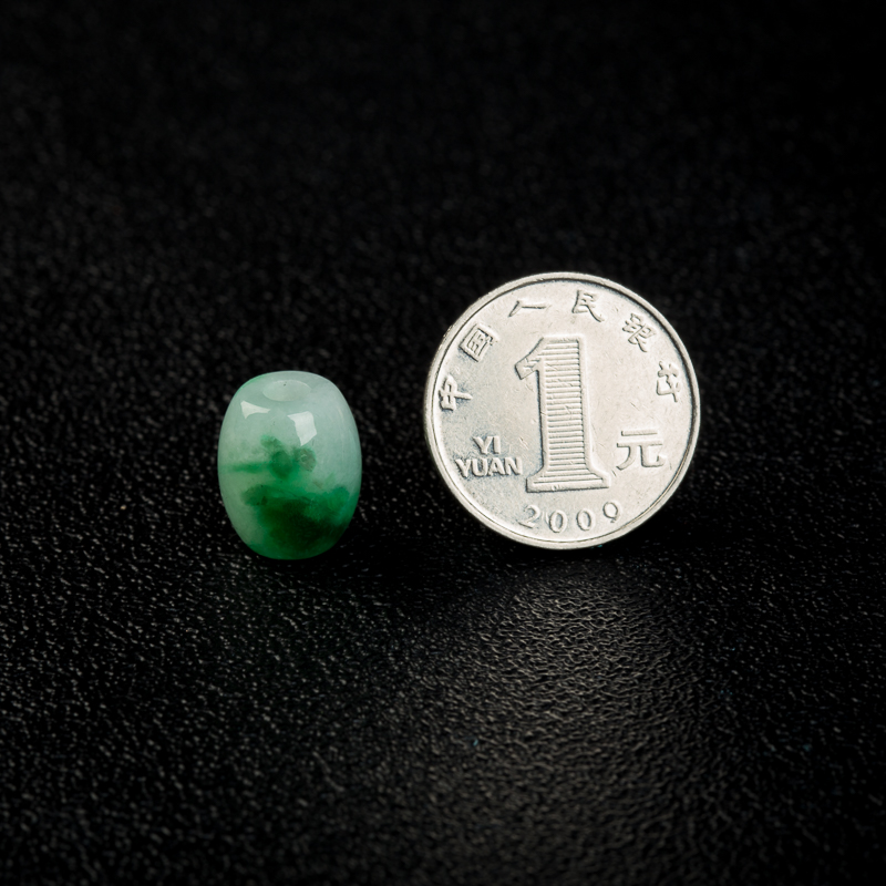 天然缅甸糯冰种飘花翡翠路路通吊坠-红掌柜