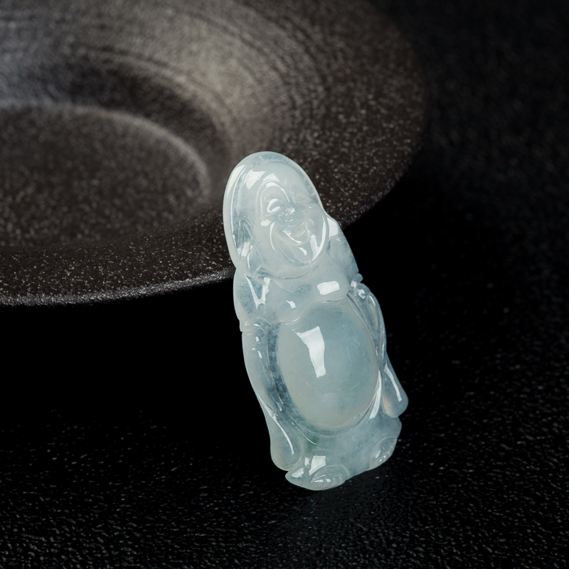 天然缅甸糯冰种翡翠吊坠-红掌柜