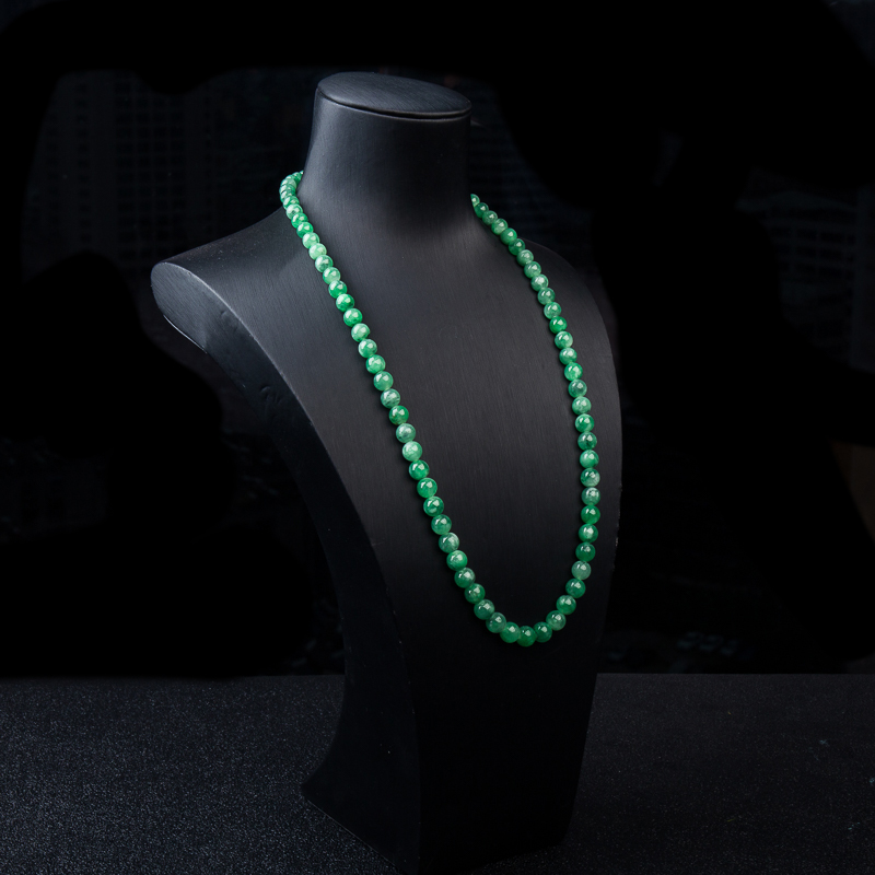 天然缅甸糯冰种翡翠塔链-红掌柜