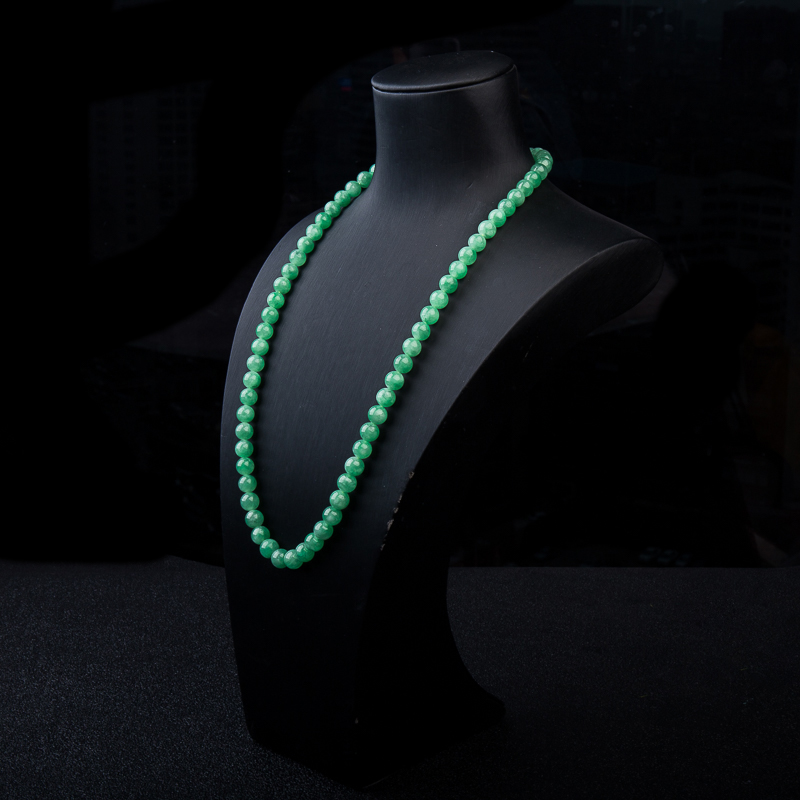 豆绿翡翠塔链-红掌柜