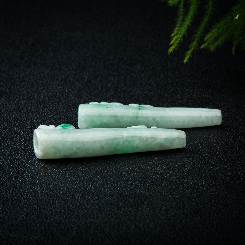 翡翠如意寿烟嘴套装-红掌柜