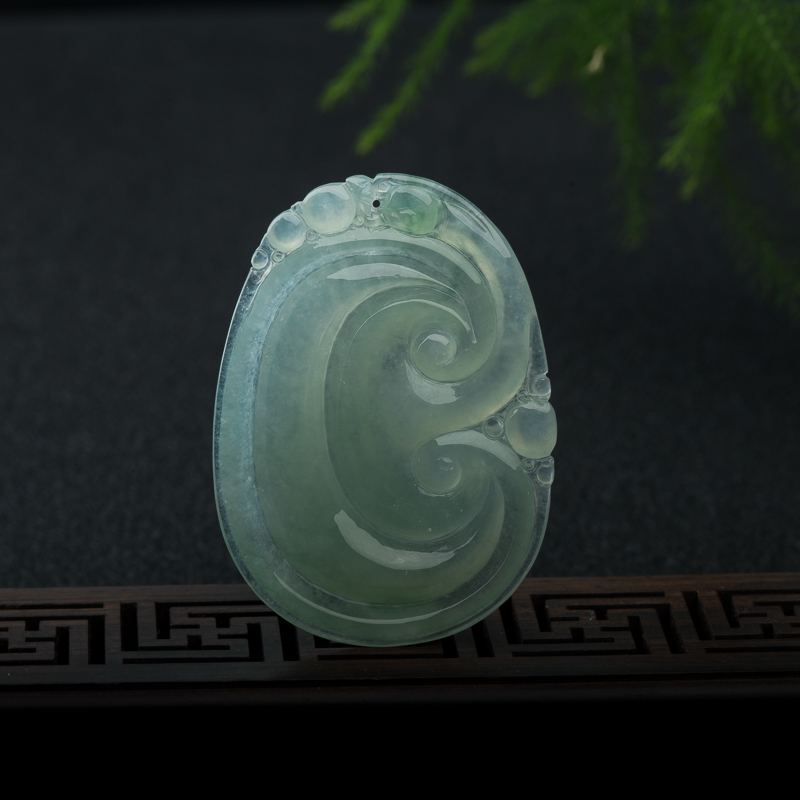 翡翠如意吊坠-红掌柜