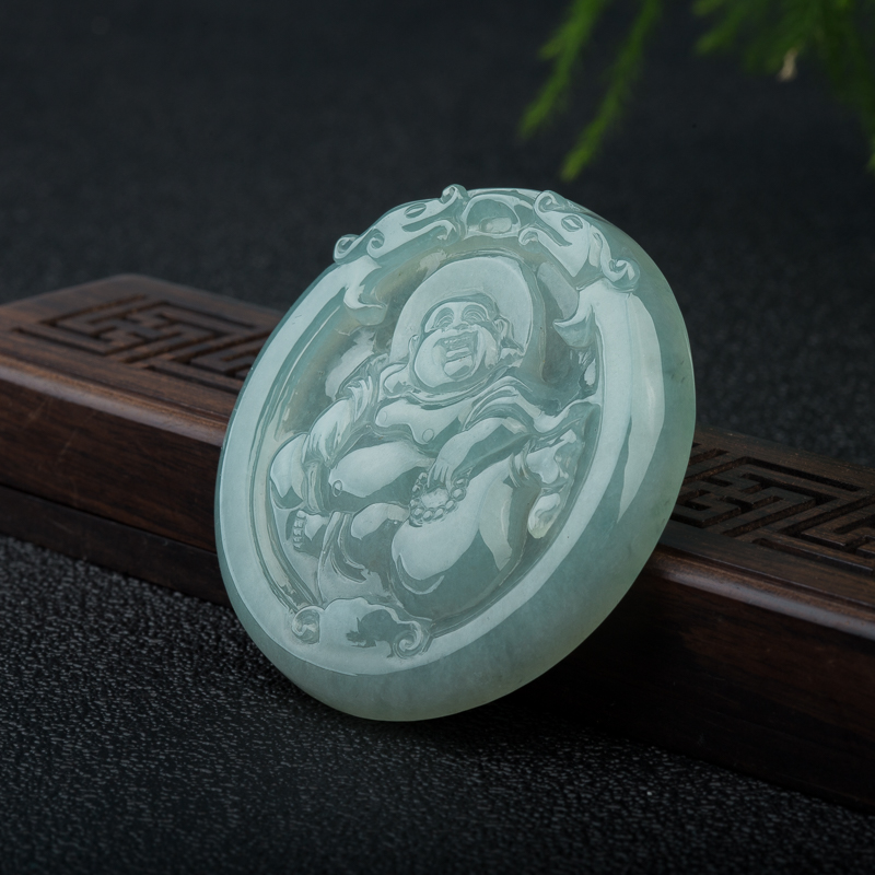 淡晴水弥勒佛吊坠-红掌柜