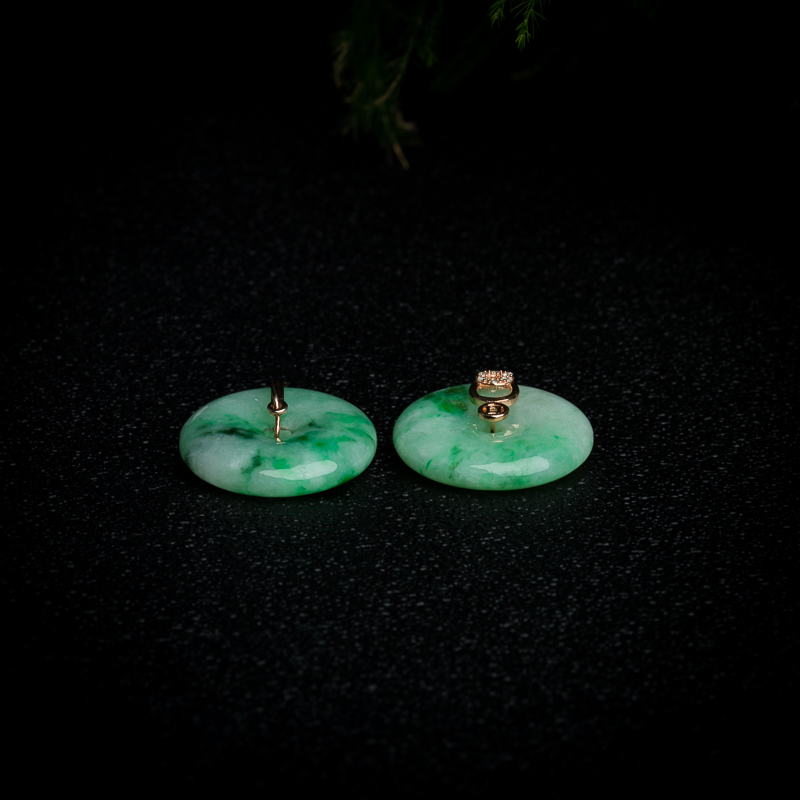 天然翡翠平安扣吊坠-红掌柜