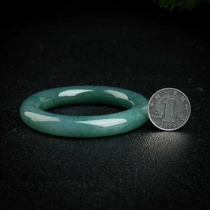 缅甸翡翠圆镯-红掌柜