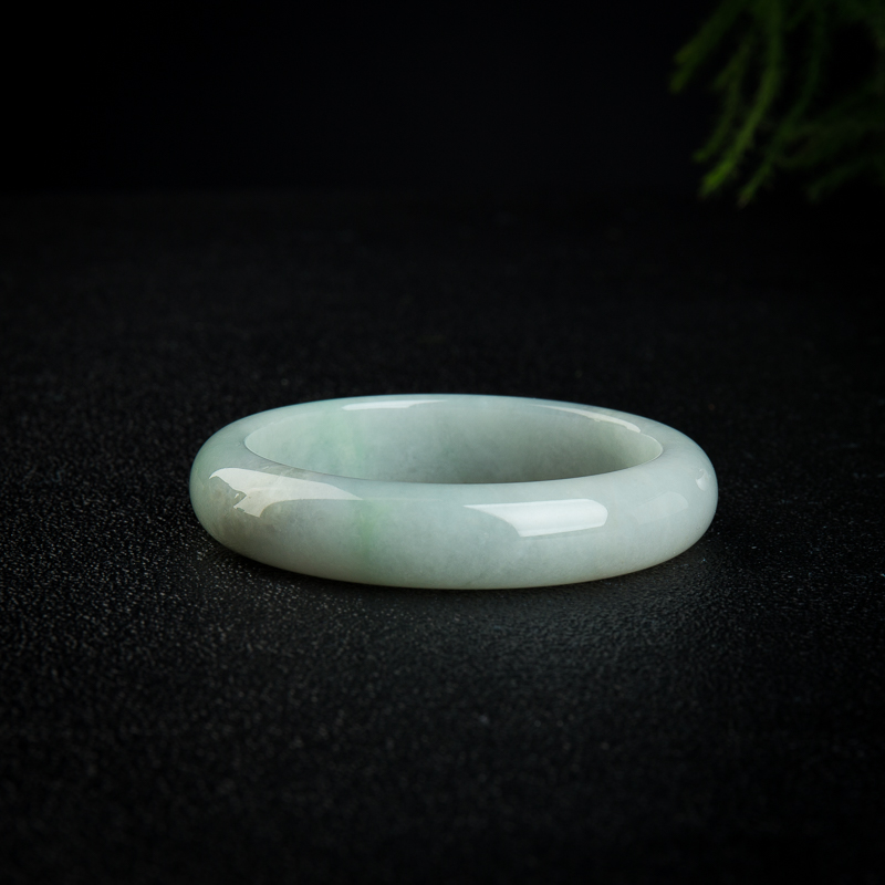 天然翡翠平安镯-红掌柜