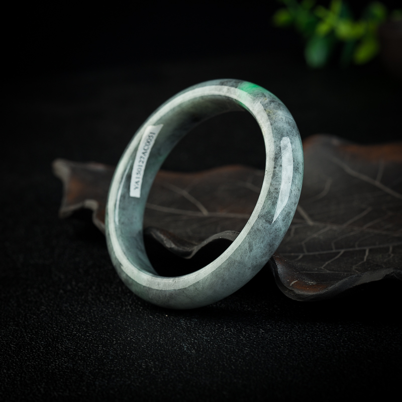 58.5mm豆种翡翠手镯-红掌柜