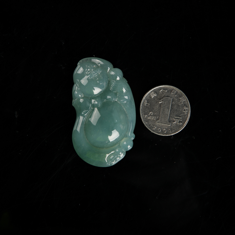 缅甸翡翠逍遥佛吊坠-红掌柜