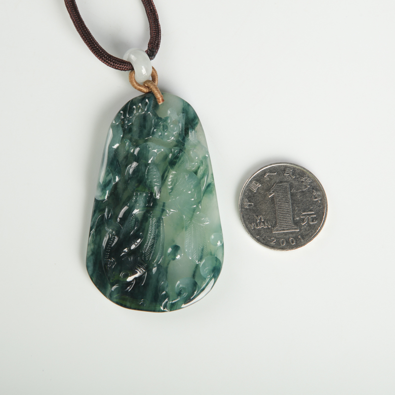 天然缅甸翡翠喜上眉梢吊坠-红掌柜