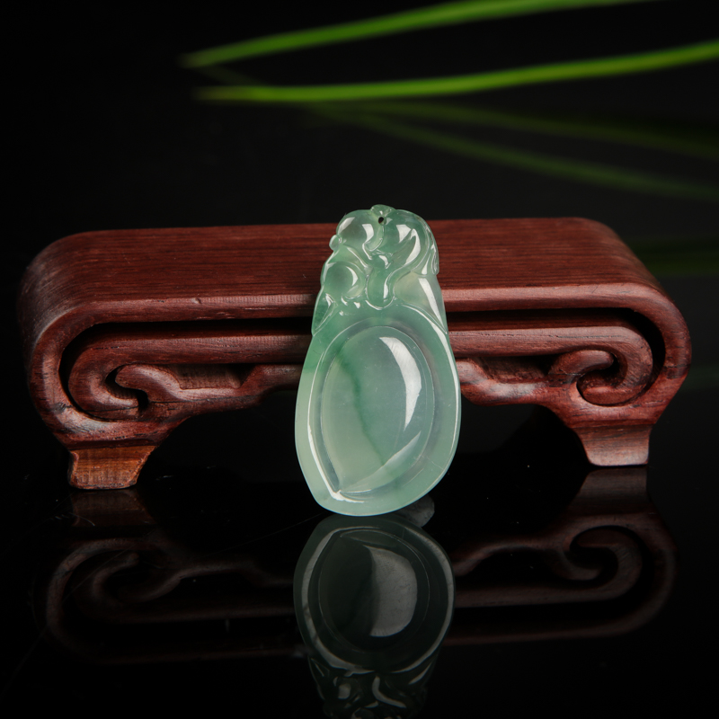 天然翡翠福寿健康吊坠-红掌柜