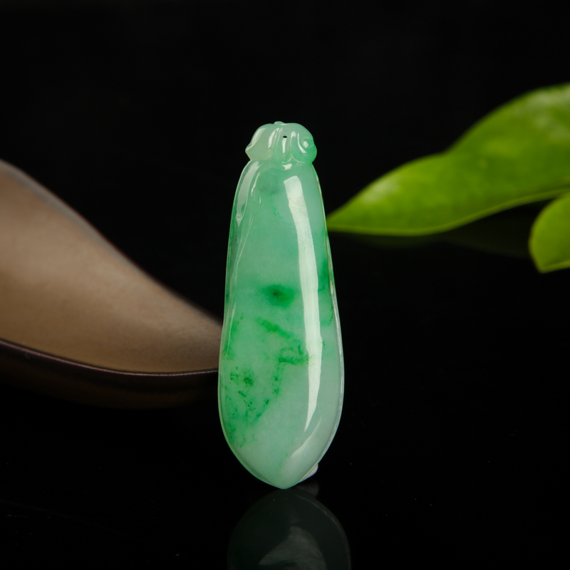 糯种飘翠翡翠福瓜吊坠-红掌柜