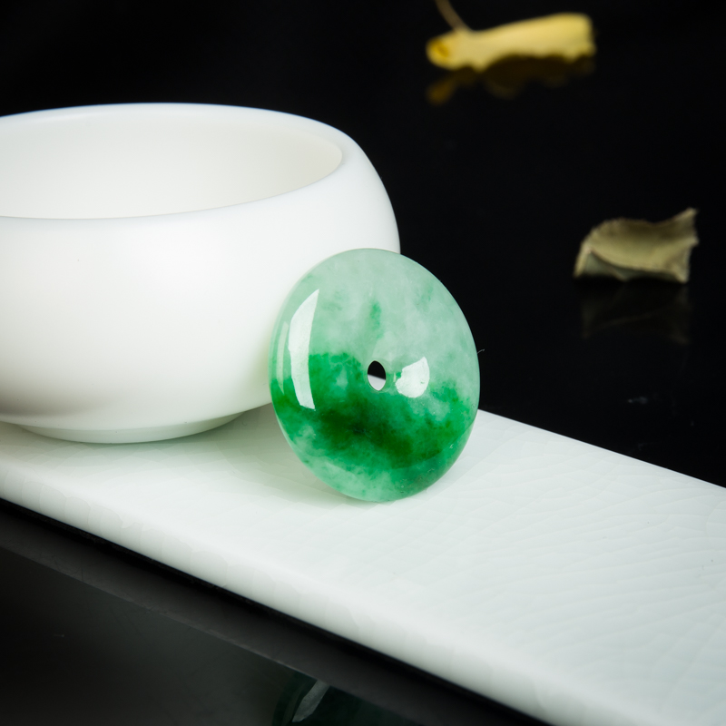 翡翠平安扣吊坠-红掌柜