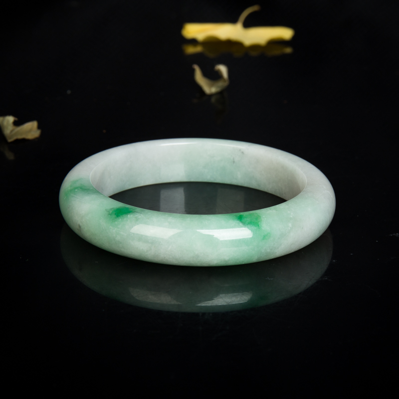 58mm缅甸天然翡翠平安镯-红掌柜