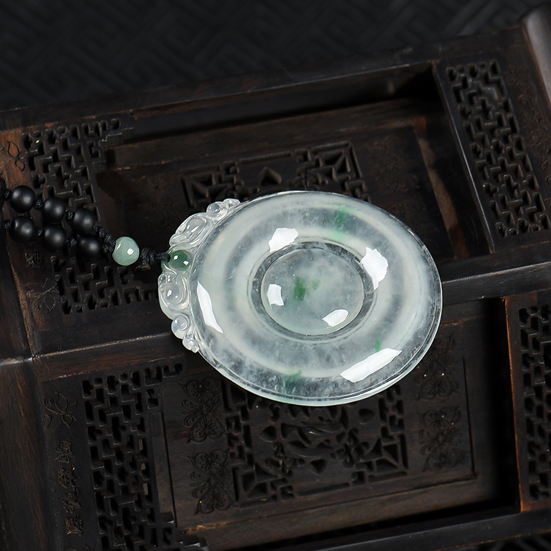 缅甸天然冰种翡翠福贝吊坠-红掌柜