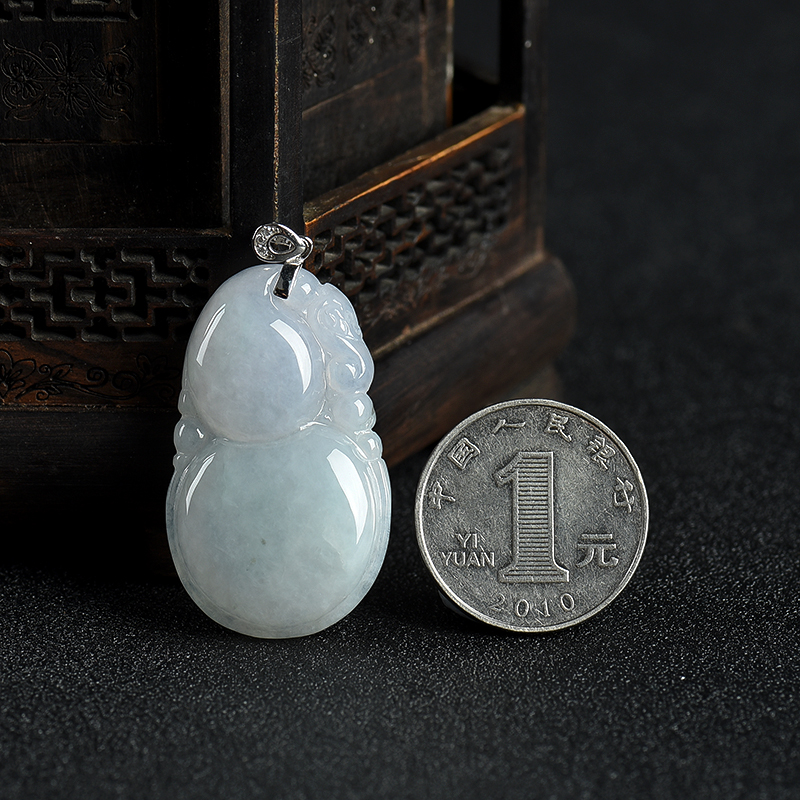 缅甸翡翠葫芦吊坠-红掌柜