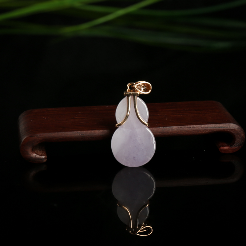 18k糯种翡翠葫芦吊坠-红掌柜