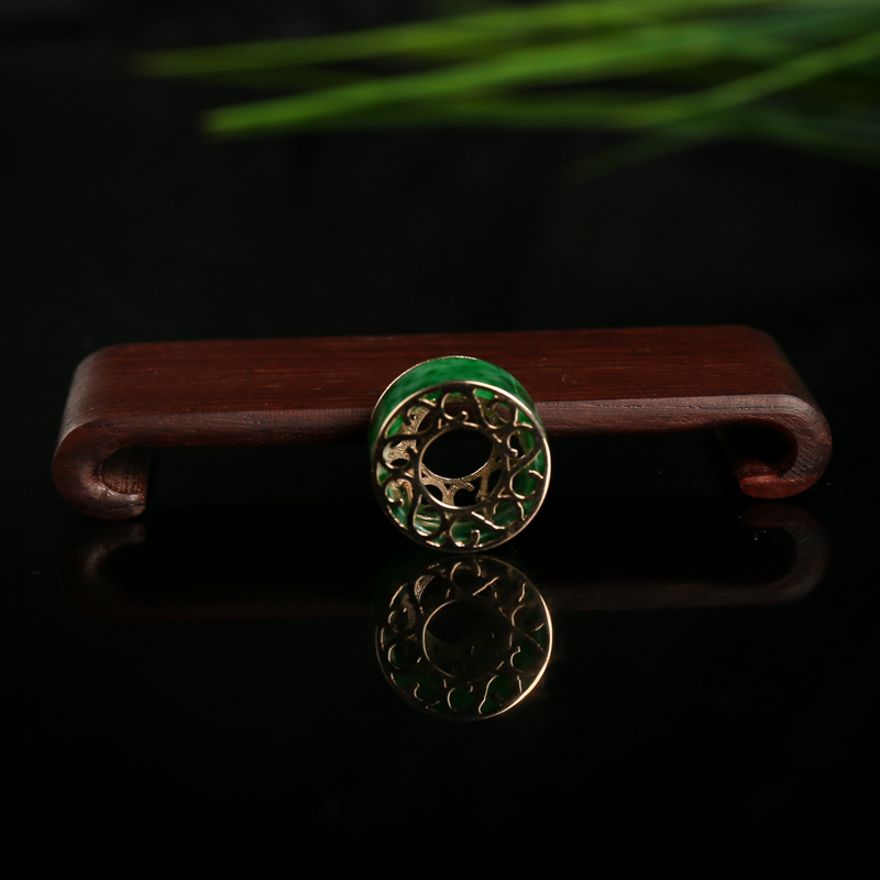 18k糯种飘翠翡翠吊坠-红掌柜