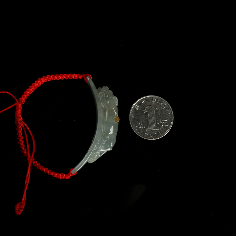 缅甸天然翡翠貔貅手牌-红掌柜