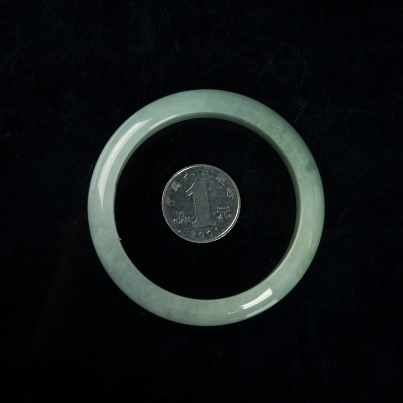 57mm豆种翡翠手镯-红掌柜