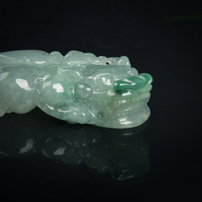 天然飘翠翡翠貔貅吊坠-红掌柜