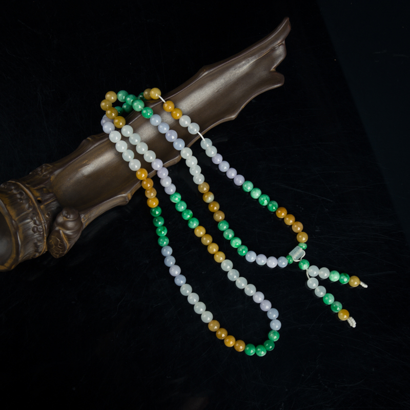 6.9mm翡翠108佛珠-红掌柜