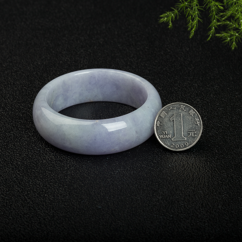 豆种翡翠手镯-红掌柜