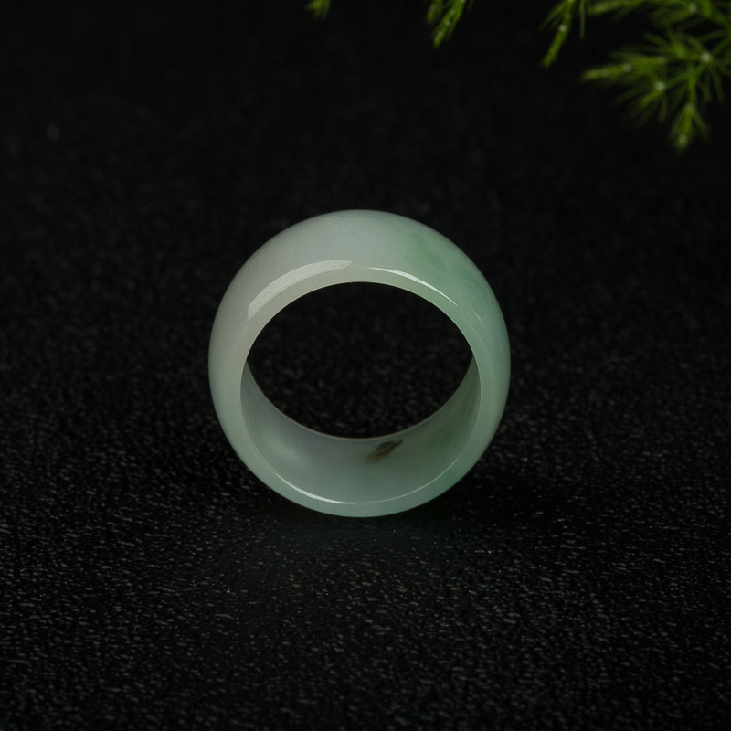 缅甸天然糯种翡翠戒指-红掌柜