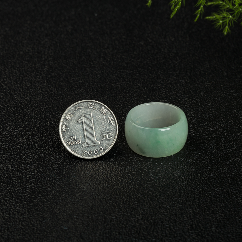 糯种翡翠戒指-红掌柜