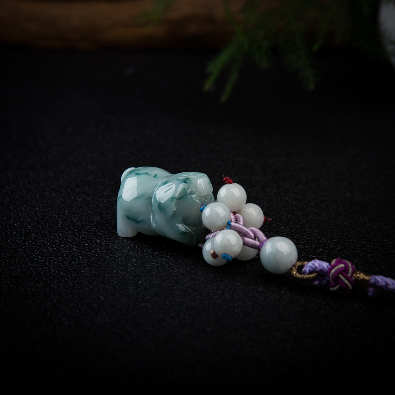 糯种翡翠亥猪两用款-红掌柜