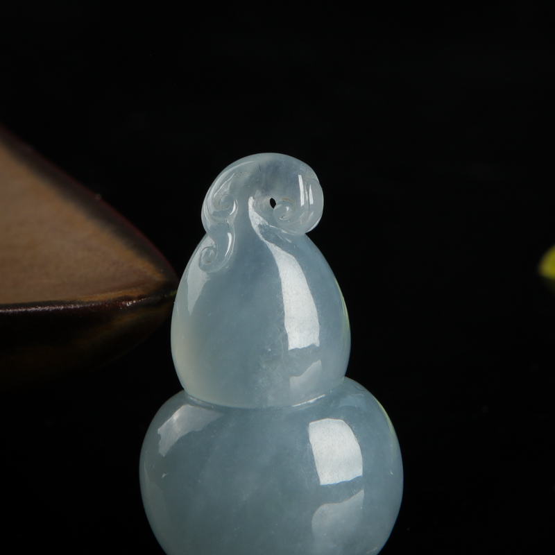 天然蓝绿翡翠葫芦吊坠-红掌柜