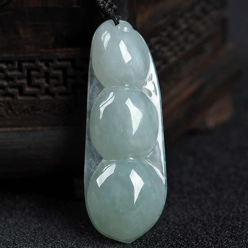 翡翠福豆吊坠-红掌柜