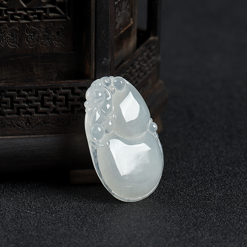 糯冰种翡翠福禄吊坠-红掌柜