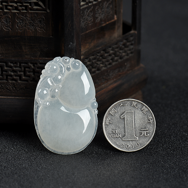 糯冰种翡翠葫芦-红掌柜