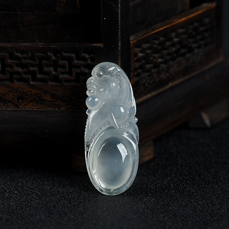 飘花翡翠福寿如意吊坠-红掌柜